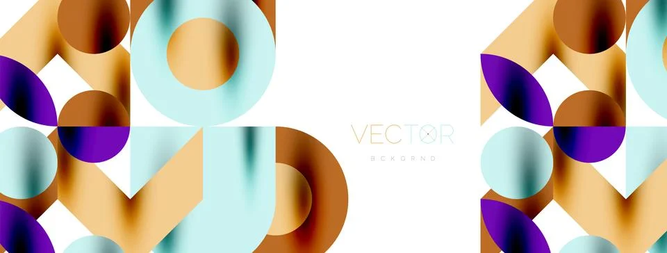 Circle pattern, round elements with lines and arrows composition for wallpaper イラスト素材