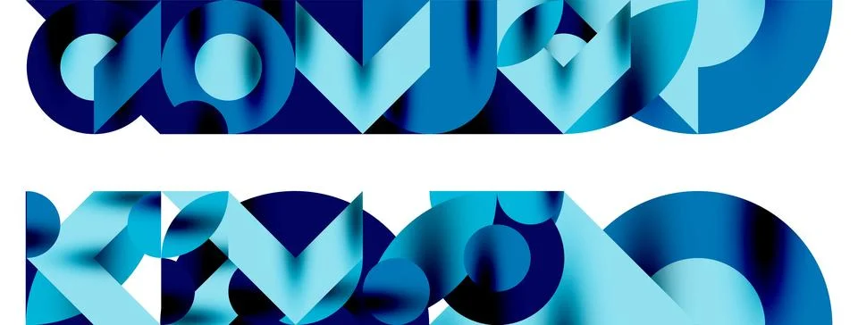 Circle pattern, round elements with lines and arrows composition for wallpaper Illustrazione stock