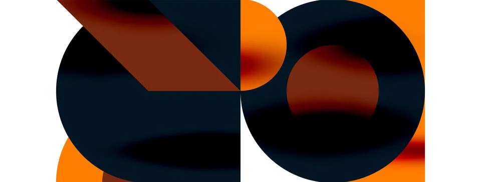 Circle pattern, round elements with lines and arrows composition for wallpaper Stock Illustration