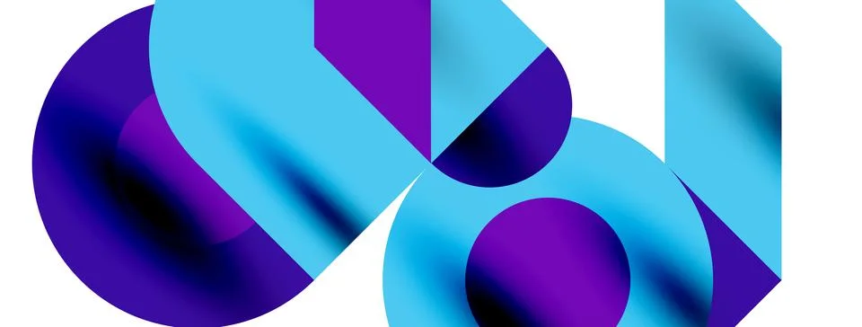 Circle pattern, round elements with lines and arrows composition for wallpaper Stock Illustration