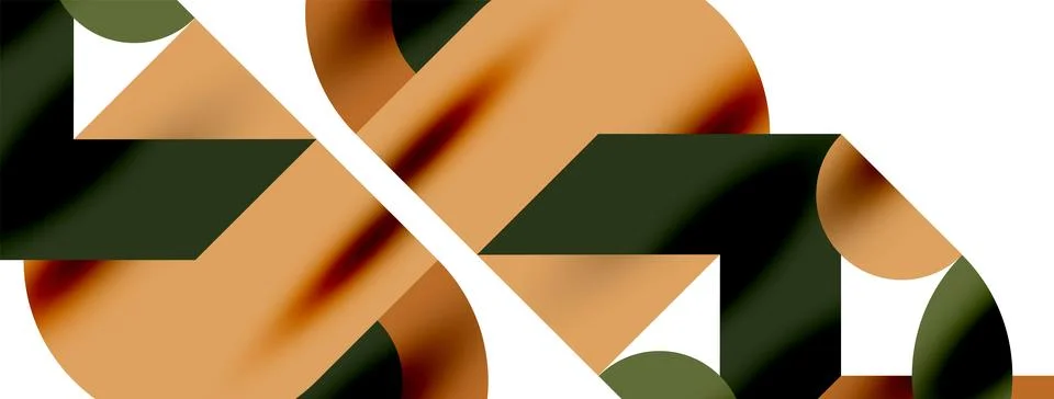 Circle pattern, round elements with lines and arrows composition for wallpaper Illustrazione stock
