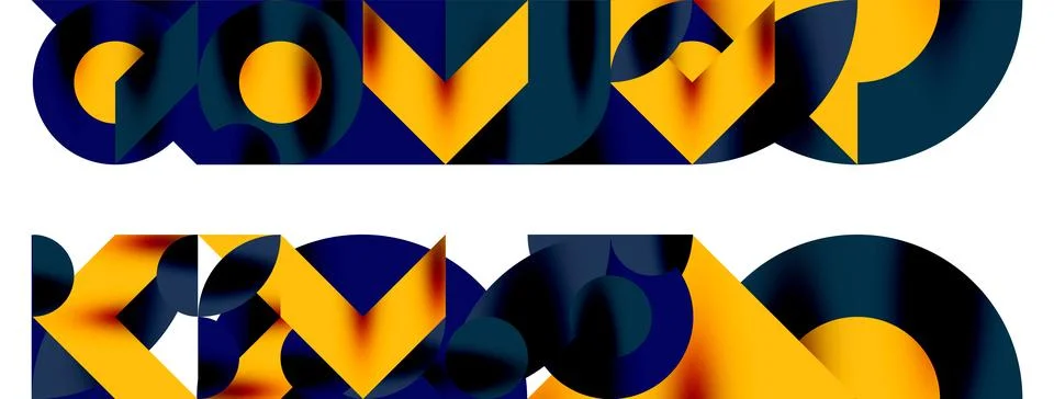 Circle pattern, round elements with lines and arrows composition for wallpaper Stock Illustration