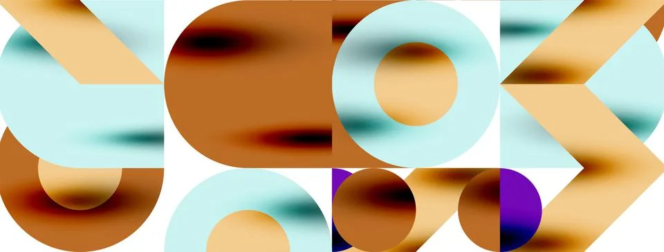 Circle pattern, round elements with lines and arrows composition for wallpaper 스톡 일러스트