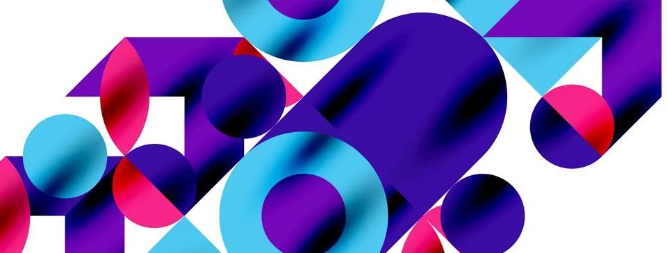 Circle pattern, round elements with lines and arrows composition for wallpaper イラスト素材