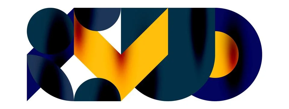 Circle pattern, round elements with lines and arrows composition for wallpaper Illustrazione stock