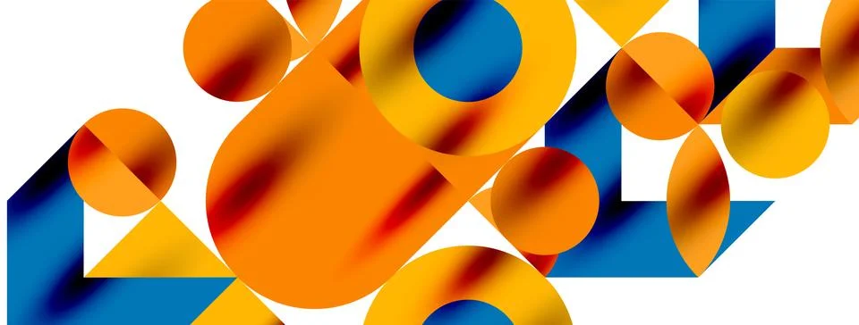 Circle pattern, round elements with lines and arrows composition for wallpaper 스톡 일러스트