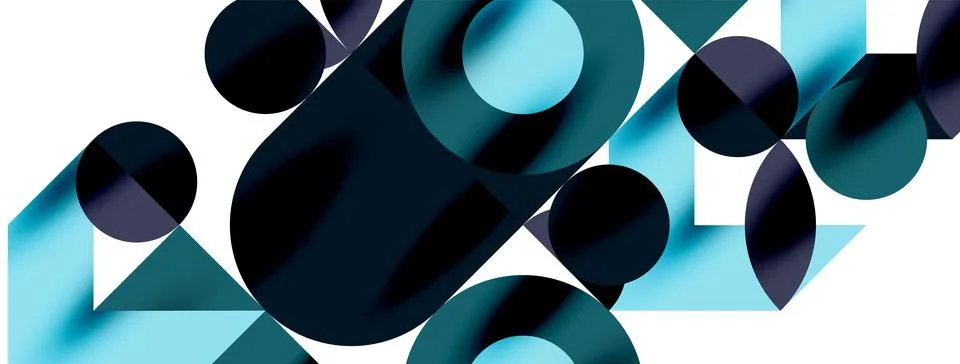 Circle pattern, round elements with lines and arrows composition for wallpaper 스톡 일러스트
