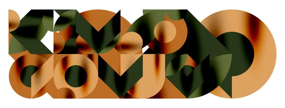 Circle pattern, round elements with lines and arrows composition for wallpaper Illustrazione stock