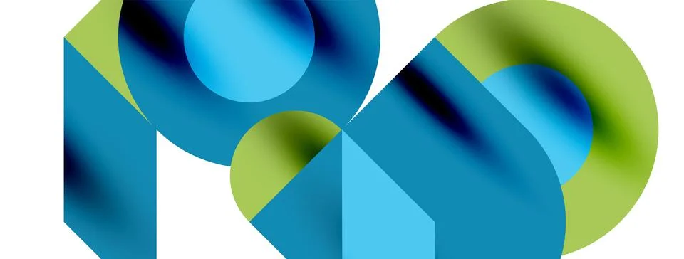 Circle pattern, round elements with lines and arrows composition for wallpaper Illustrazione stock
