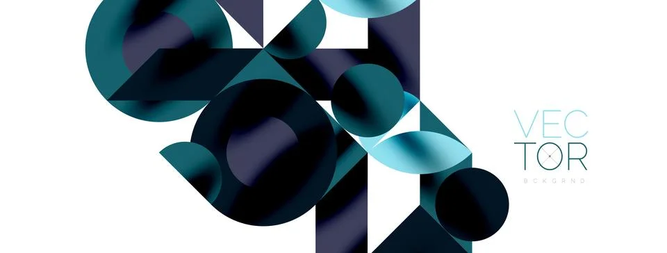 Circle pattern, round elements with lines and arrows composition for wallpaper 스톡 일러스트