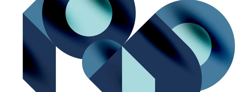 Circle pattern, round elements with lines and arrows composition for wallpaper Stock Illustration