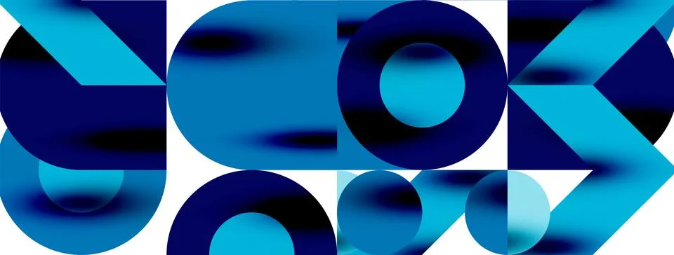 Circle pattern, round elements with lines and arrows composition for wallpaper Stock Illustration