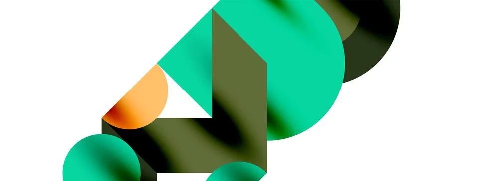 Circle pattern, round elements with lines and arrows composition for wallpaper Stock Illustration