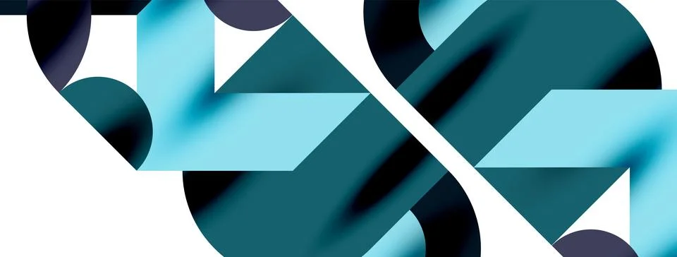 Circle pattern, round elements with lines and arrows composition for wallpaper Illustrazione stock