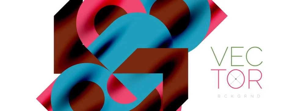 Circle pattern, round elements with lines and arrows composition for wallpaper 스톡 일러스트