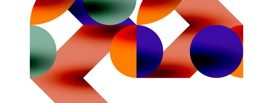 Circle pattern, round elements with lines and arrows composition for wallpaper 스톡 일러스트