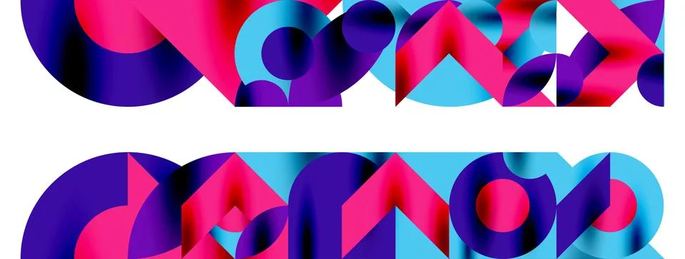 Circle pattern, round elements with lines and arrows composition for wallpaper Stock Illustration