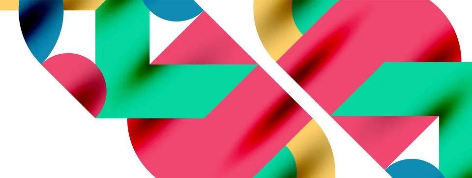 Circle pattern, round elements with lines and arrows composition for wallpaper Stock Illustration