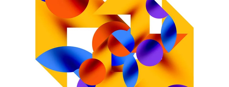 Circle pattern, round elements with lines and arrows composition for wallpaper イラスト素材