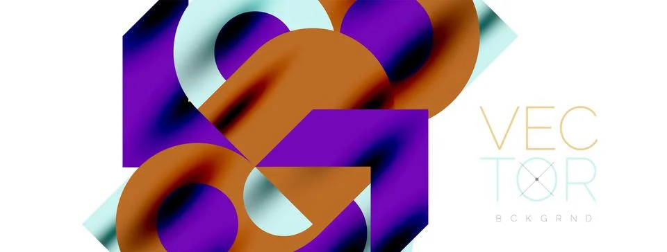 Circle pattern, round elements with lines and arrows composition for wallpaper Stock Illustration