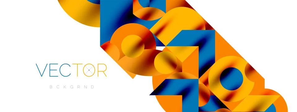 Circle pattern, round elements with lines and arrows composition for wallpaper 스톡 일러스트
