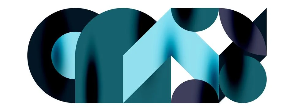 Circle pattern, round elements with lines and arrows composition for wallpaper Illustrazione stock