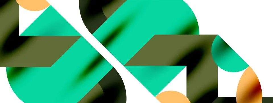 Circle pattern, round elements with lines and arrows composition for wallpaper Stock Illustration