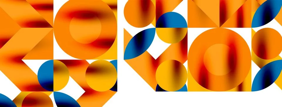 Circle pattern, round elements with lines and arrows composition for wallpaper 스톡 일러스트