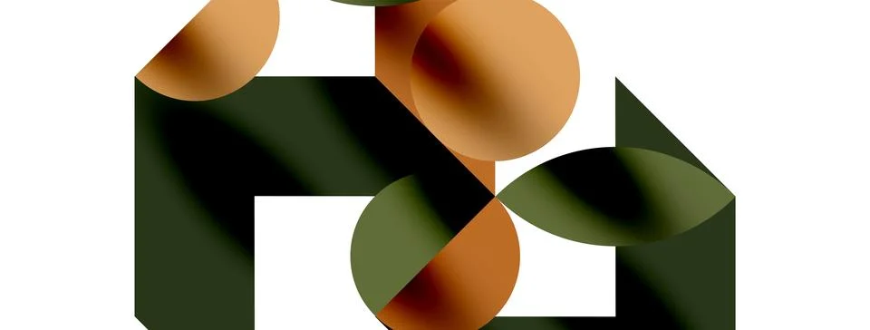 Circle pattern, round elements with lines and arrows composition for wallpaper Stock Illustration