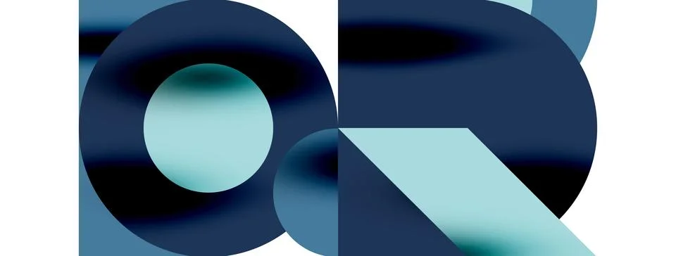 Circle pattern, round elements with lines and arrows composition for wallpaper Stock Illustration