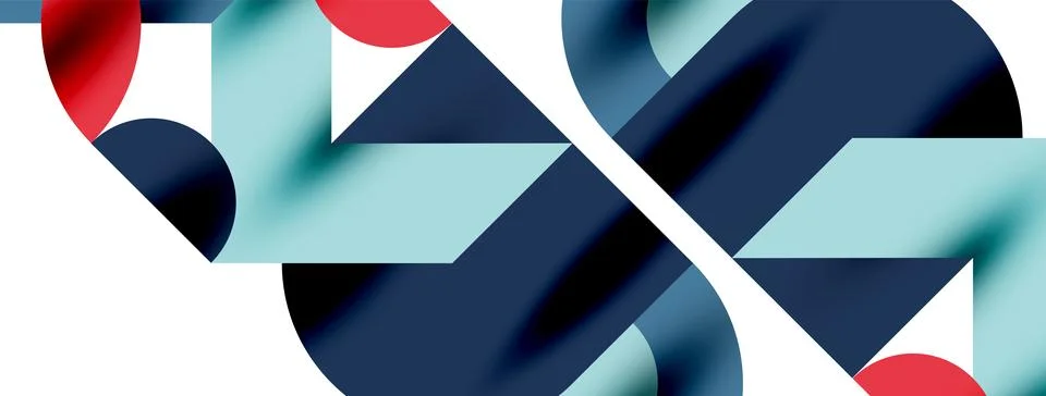 Circle pattern, round elements with lines and arrows composition for wallpaper Illustrazione stock