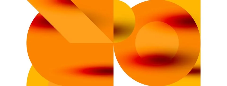 Circle pattern, round elements with lines and arrows composition for wallpaper Illustrazione stock