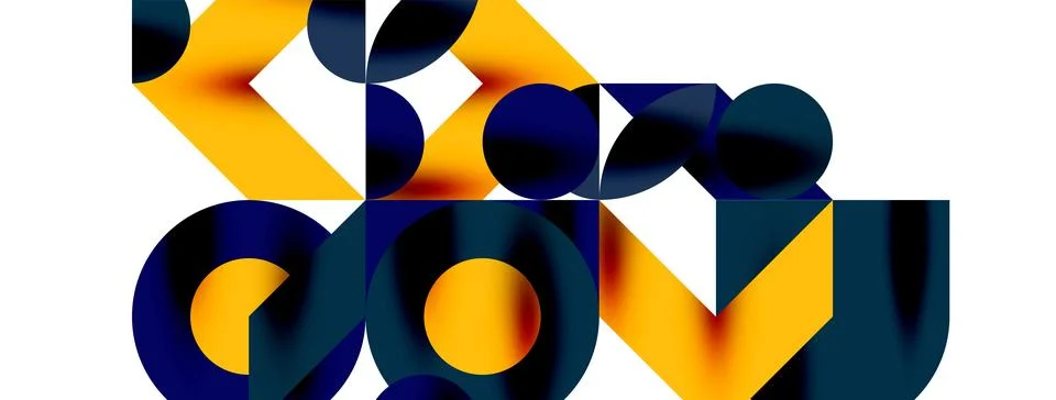 Circle pattern, round elements with lines and arrows composition for wallpaper Stock Illustration