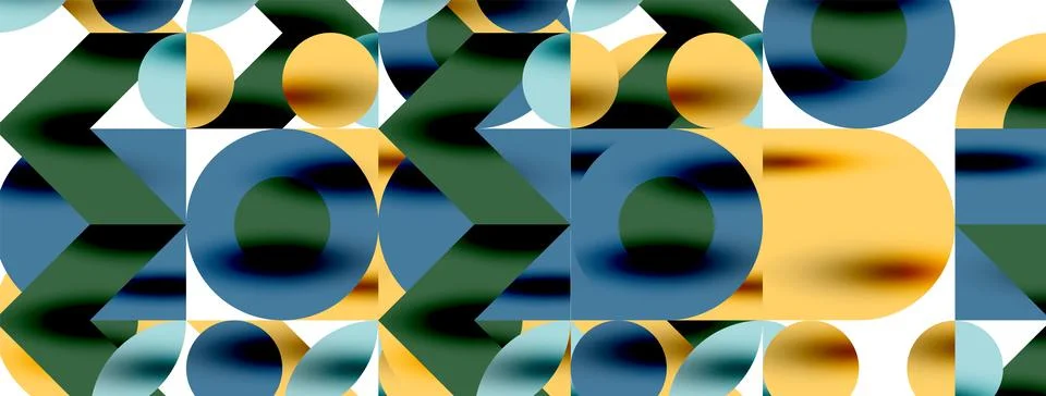 Circle pattern, round elements with lines and arrows composition for wallpa.. Stock Illustration