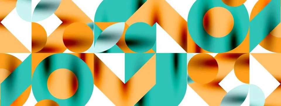 Circle pattern, round elements with lines and arrows composition for wallpa.. Stock Illustration