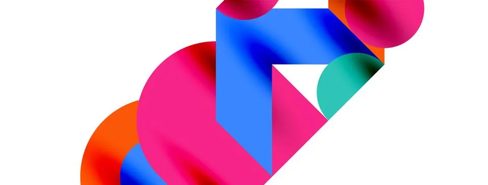 Circle pattern, round elements with lines and arrows composition for wallpaper イラスト素材