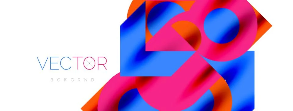 Circle pattern, round elements with lines and arrows composition for wallpaper Stock Illustration