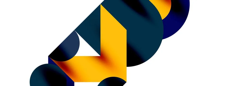 Circle pattern, round elements with lines and arrows composition for wallpaper イラスト素材