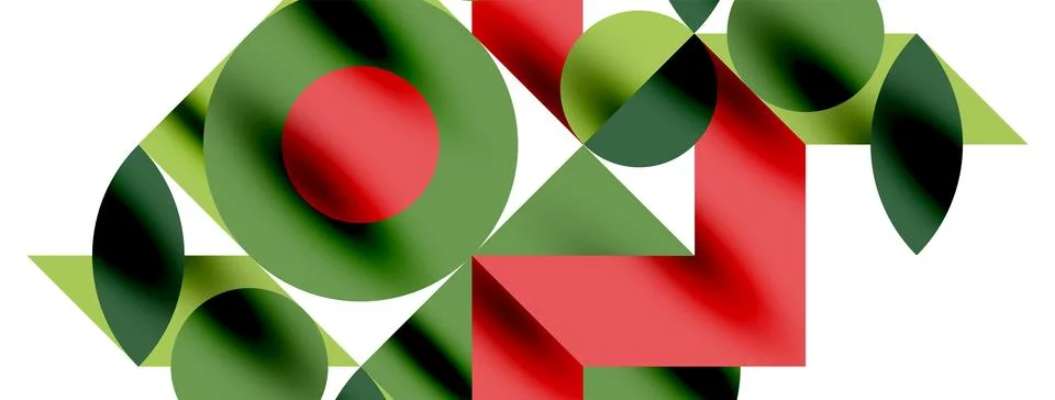 Circle pattern, round elements with lines and arrows composition for wallpaper Stock Illustration