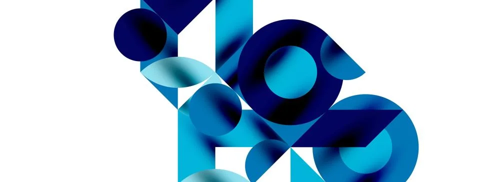 Circle pattern, round elements with lines and arrows composition for wallpaper 스톡 일러스트