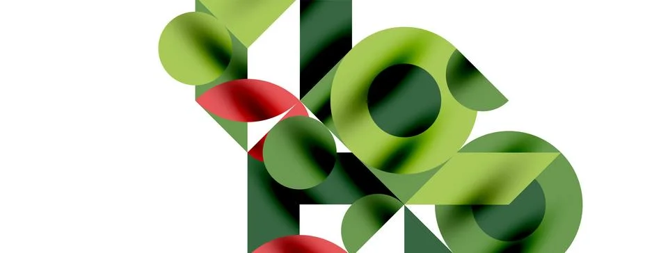 Circle pattern, round elements with lines and arrows composition for wallpaper Stock Illustration