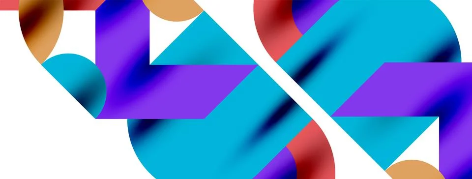 Circle pattern, round elements with lines and arrows composition for wallpaper Stock Illustration