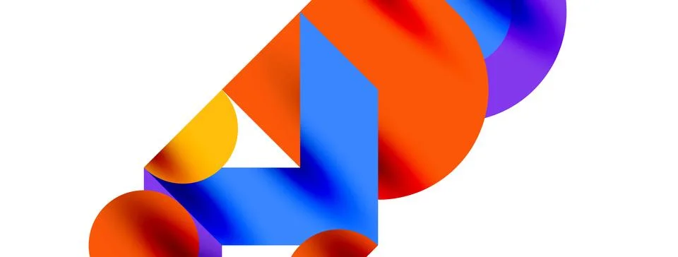 Circle pattern, round elements with lines and arrows composition for wallpaper Illustrazione stock