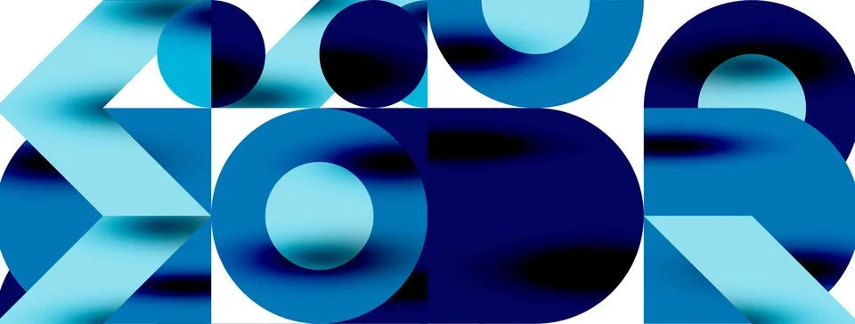 Circle pattern, round elements with lines and arrows composition for wallpaper Illustrazione stock