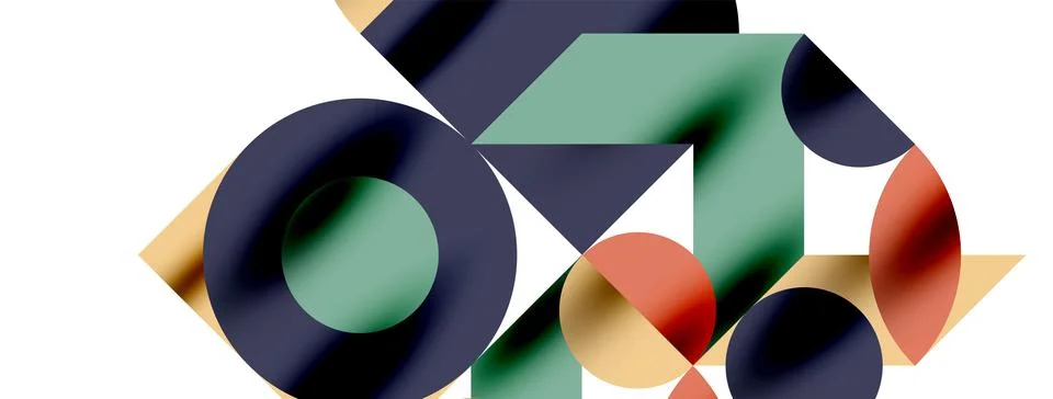 Circle pattern, round elements with lines and arrows composition for wallpaper イラスト素材