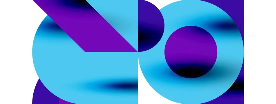 Circle pattern, round elements with lines and arrows composition for wallpaper Stock Illustration
