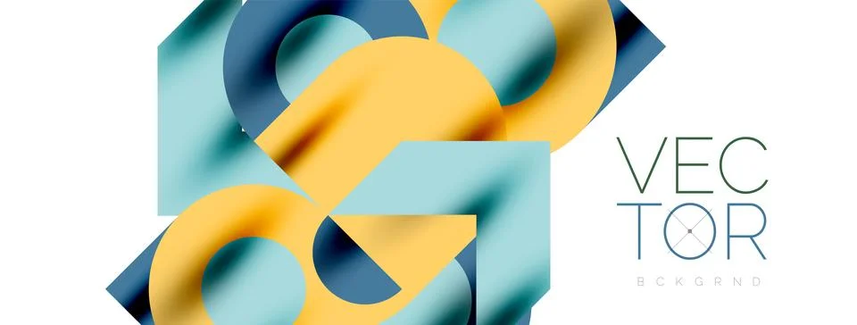 Circle pattern, round elements with lines and arrows composition for wallpaper 스톡 일러스트