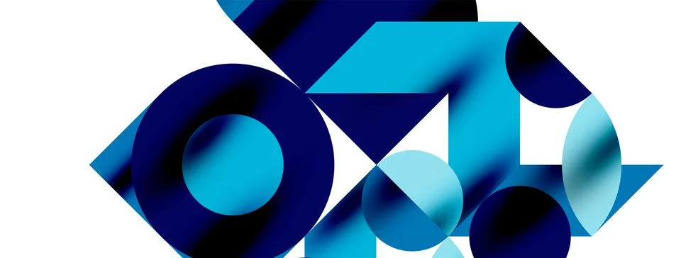 Circle pattern, round elements with lines and arrows composition for wallpaper Stock Illustration
