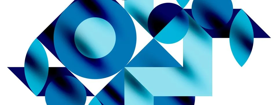 Circle pattern, round elements with lines and arrows composition for wallpaper Stock Illustration