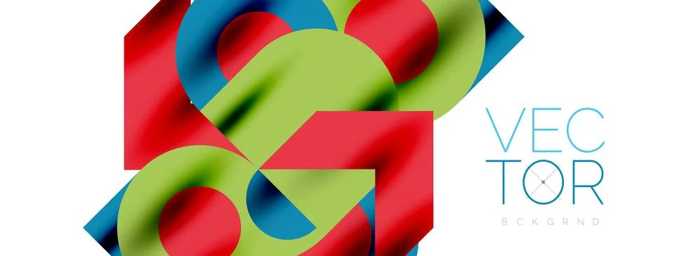 Circle pattern, round elements with lines and arrows composition for wallpaper Illustrazione stock